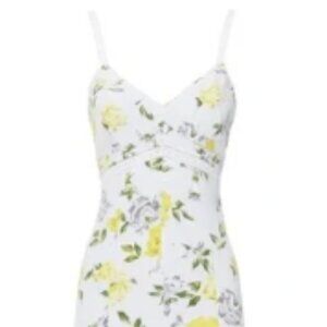 Cinq a Sept Floral Dress (Blue & Yellow)